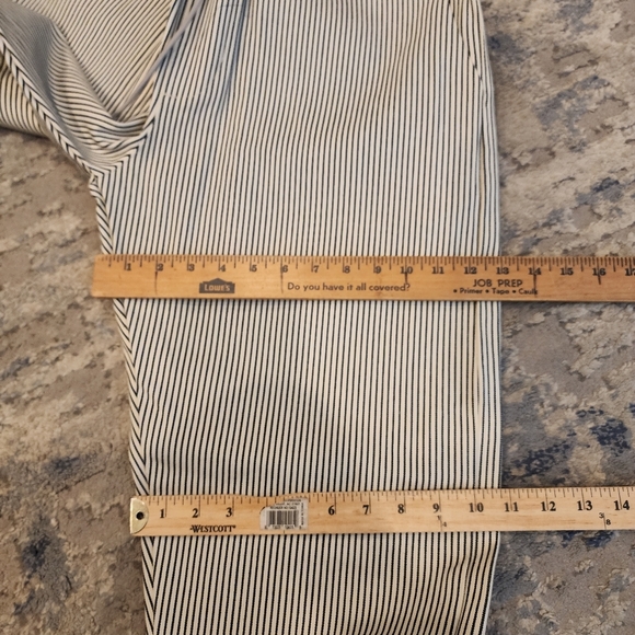 NWT Major Threads Zip Hem Pin Stripe Canvas Denim Pull On Pants XL - Picture 4 of 16